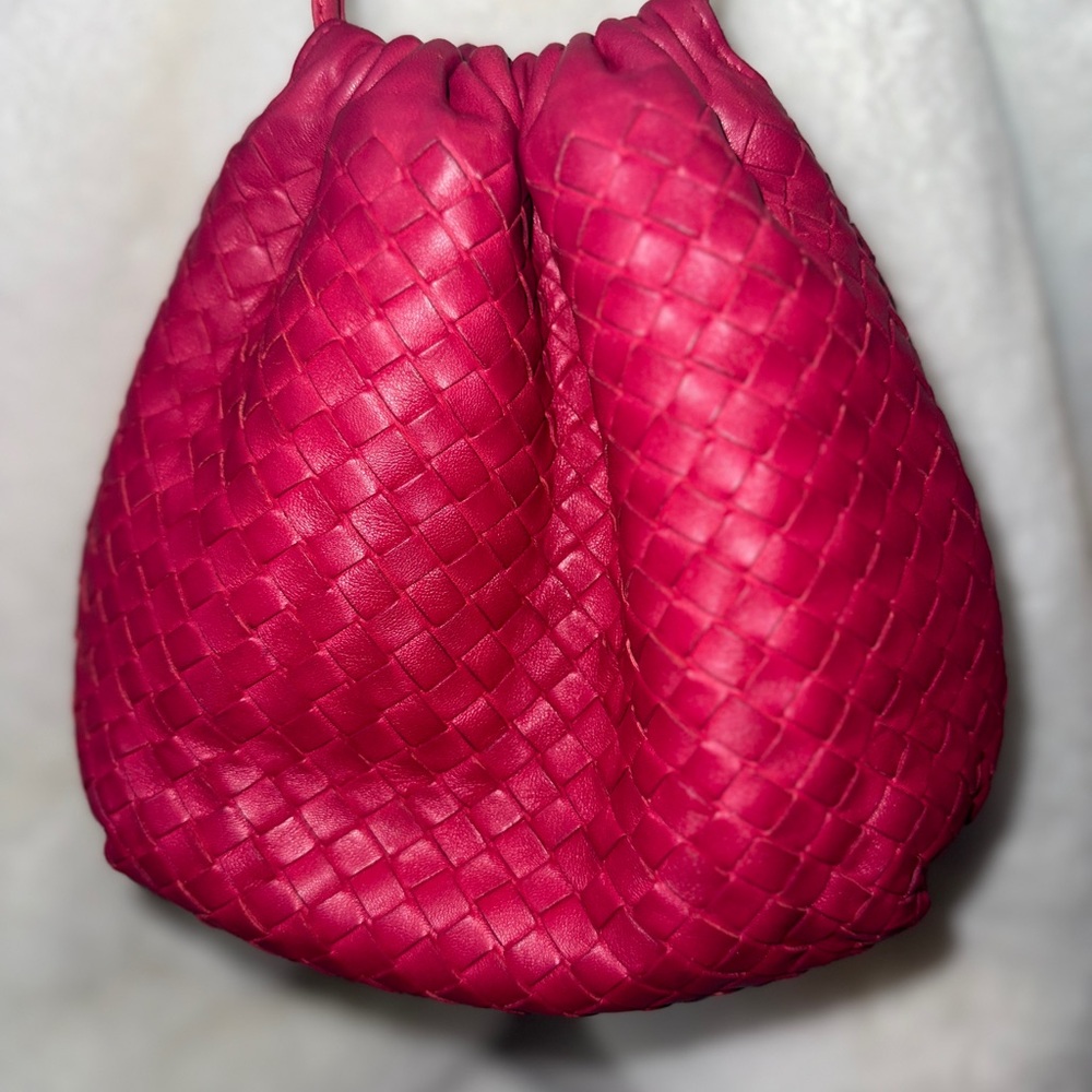 Bottega Veneta Drawstring, Ruby, Fuchsia Crossbody - image 2